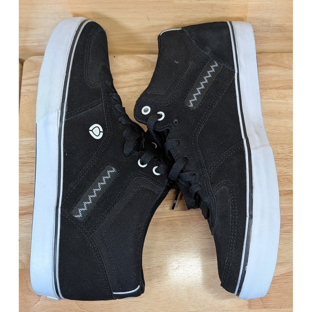 Circa Union Mens Black White Leather Mid Top Skate Shoes Size 12 BKWH LYG02-13 - Picture 9 of 11